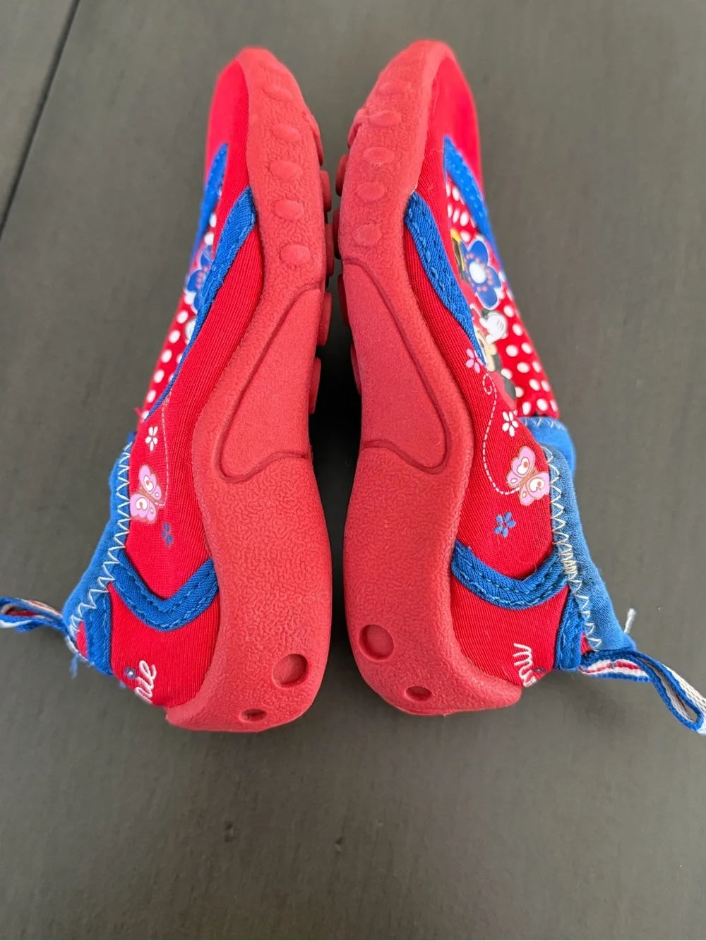 Minnie Mouse Red & Blue Kids Slip-On Water Shoes
